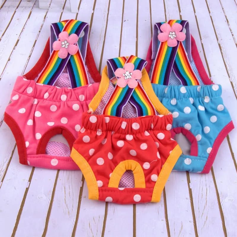 Bawełniane Majtki Dla Suczki Z Kropeczkami – Urocza I Higieniczna Ochrona Na Cieczkę