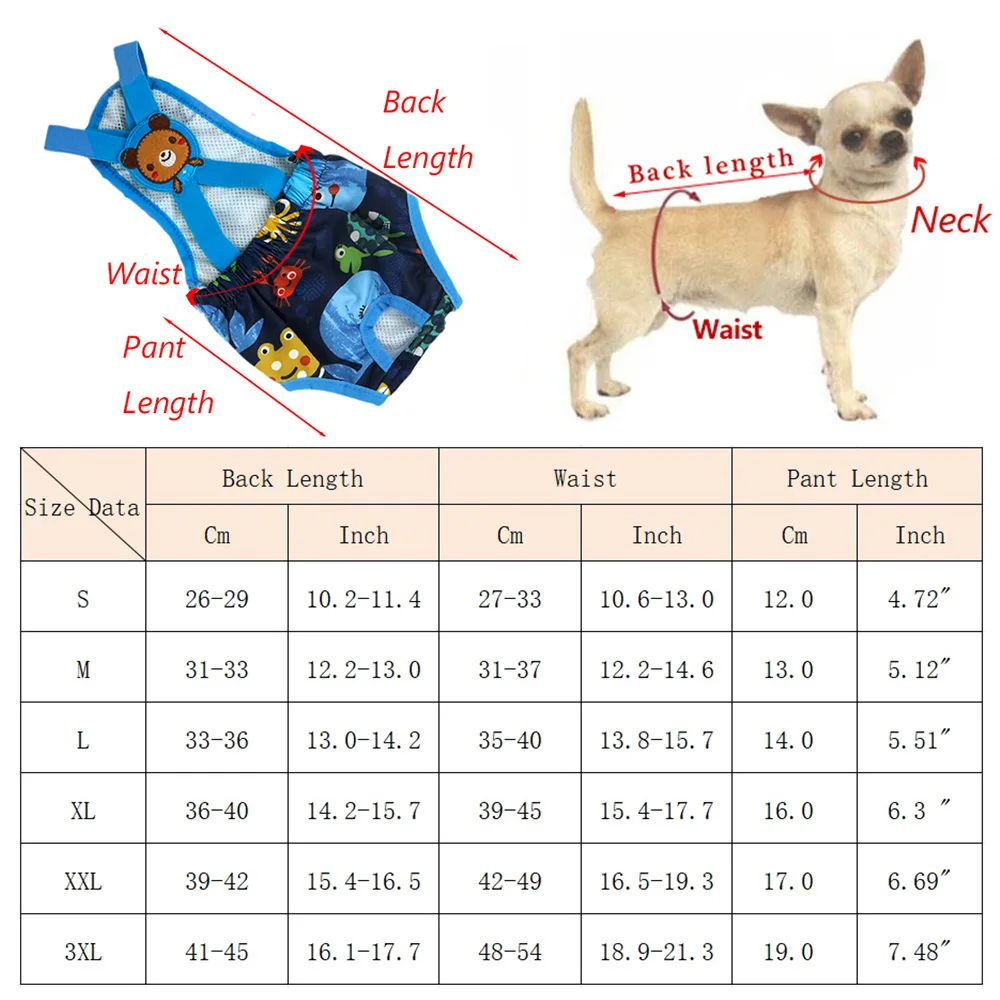 Majteczki Ochronne Dla Suczki Z Wzorkami – Figi Higieniczne Na Czas Cieczki Lub Nietrzymania Moczu